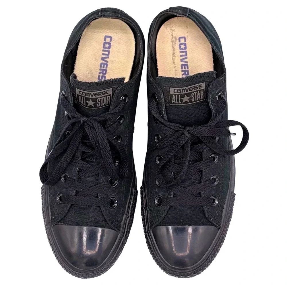 Converse Chuck Taylor All Star Low Top Black Monochrome Sneakers M5039 Men 7 W 9 - Picture 3 of 8